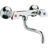 Mitigeur mural Laguna bec dessous 15 cm sans brise-jet couleur chrome