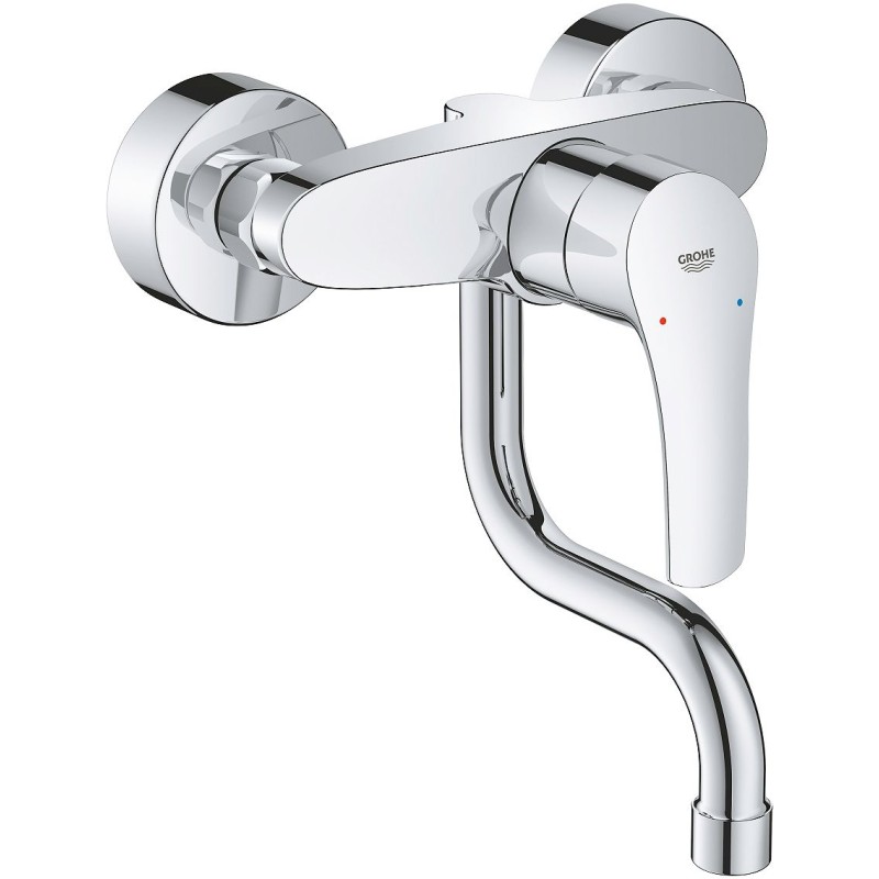 Grohe mitiheur mural Eurosmart bec dessous saillie 120 cm couleur chrome