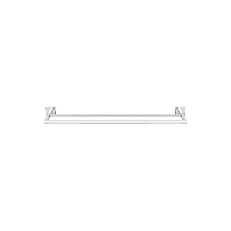 porte-serviette double fix HOLD T(IGHT) 60CM coloris chrome