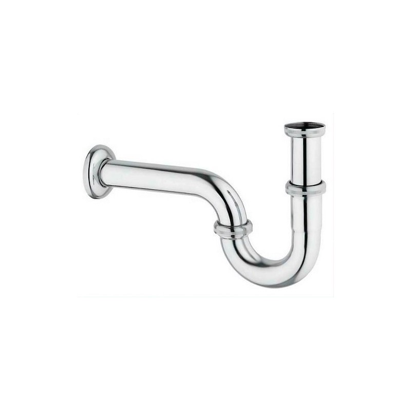 Siphon tubulaire 5/4"-32 mm lavabo coloris chrome