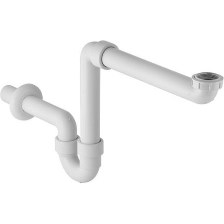 Gebrit siphon lavabo gain de place 5/4"6/4"-40mm coloris blanc