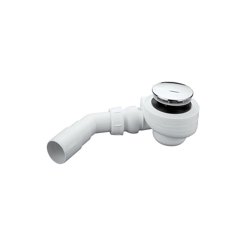 Nicoll siphon douche chantier turboflow coloris chrome