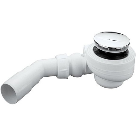 Nicoll siphon douche chantier turboflow coloris chrome