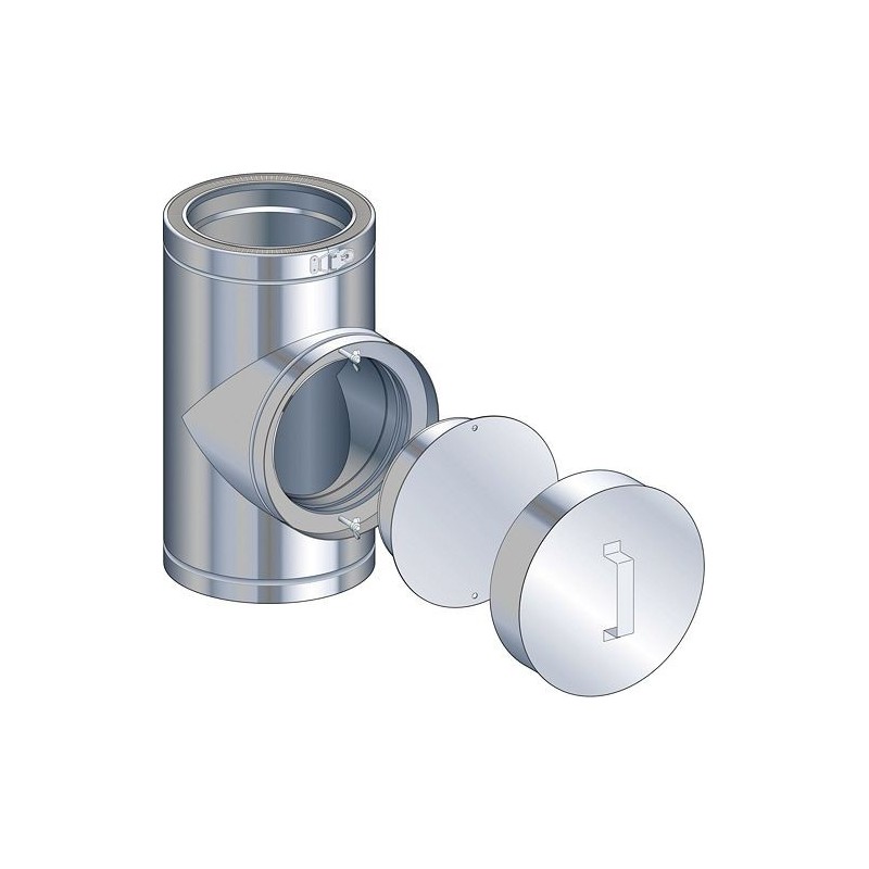 Poujoulat THERM-inox T avec trappe de visite double paroi 80mm