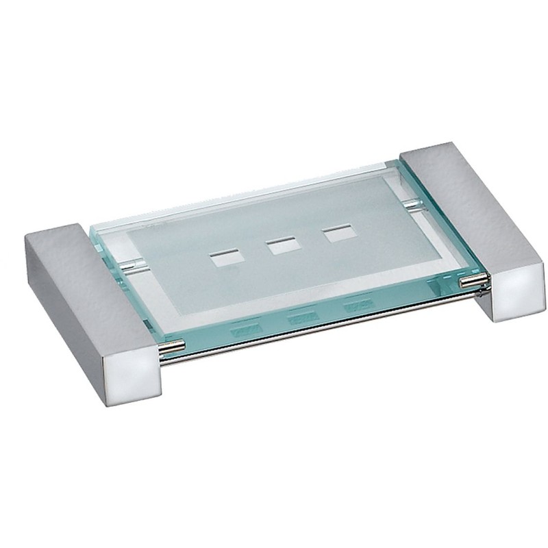 Pomdor porte-savon METRIC coloris chrome/verre