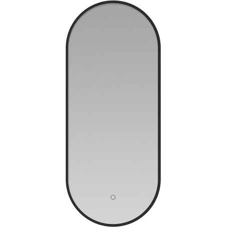 Miroir oval 90X38 cm LED 4000 K couleur noir